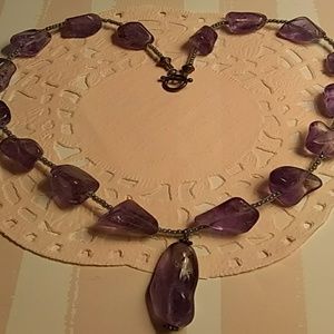 Handmade Purple Stone necklace